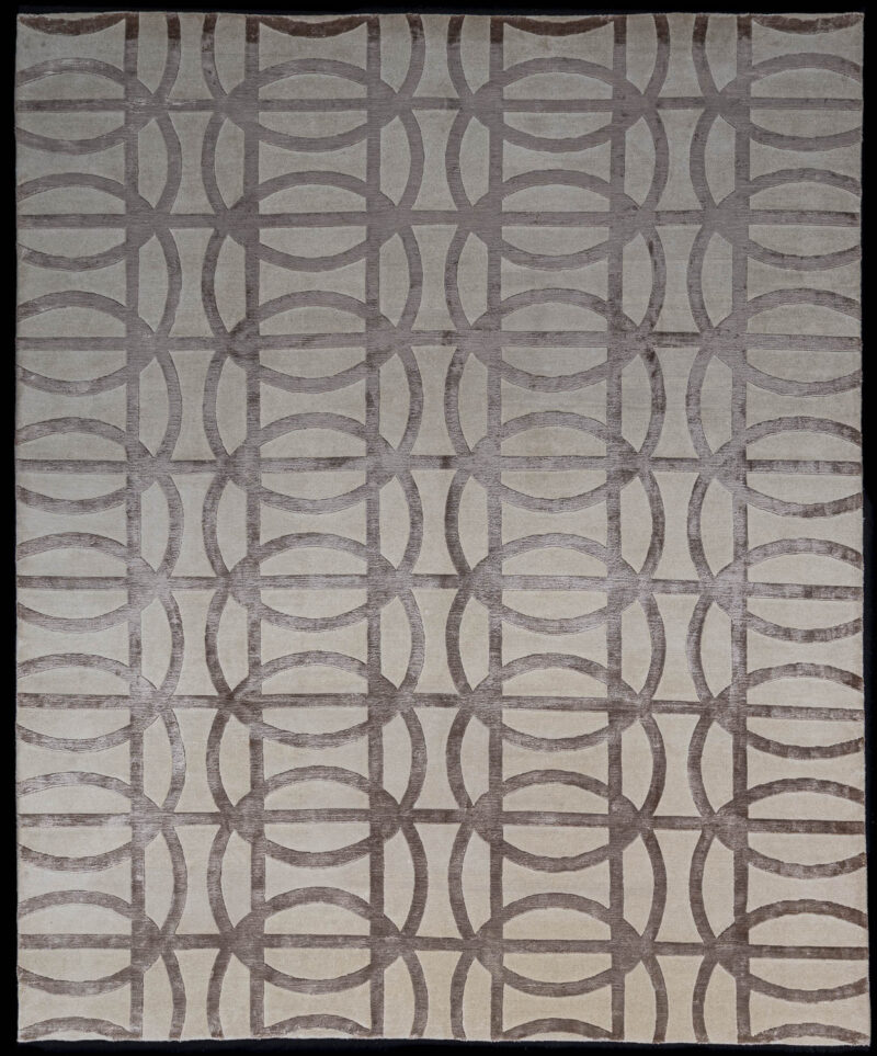 3408-indian modern miza wool silk