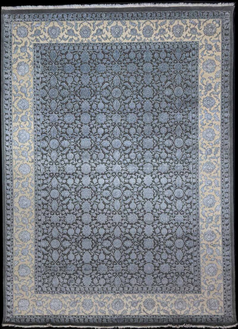 3683-indian modern allover wool silk