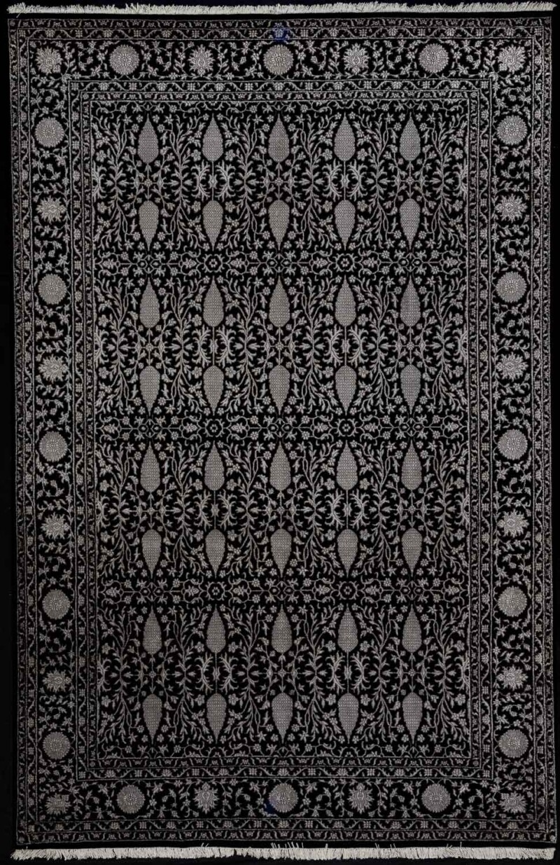 4420-allover black wool silk